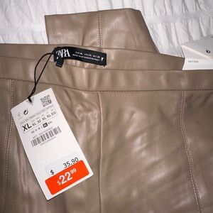 NWT** Zara Leather Pants